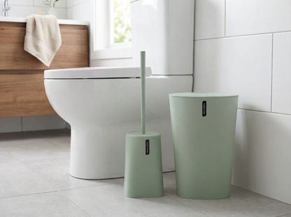 Papelera y Cepillo para Baño